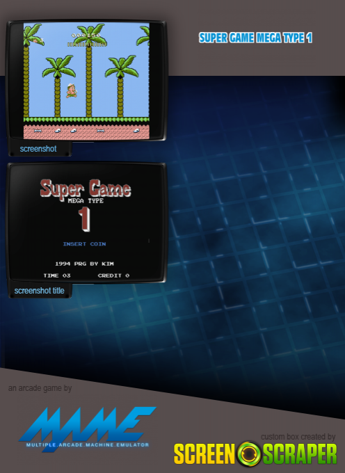 Super Game Mega Type 1 — box-2D-back (SS)