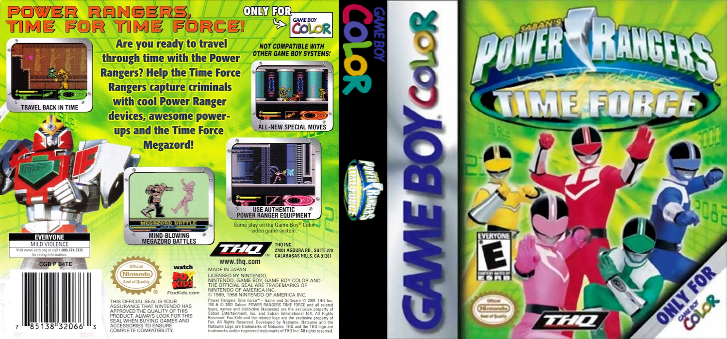 Power Rangers : Time Force — box-texture (US)