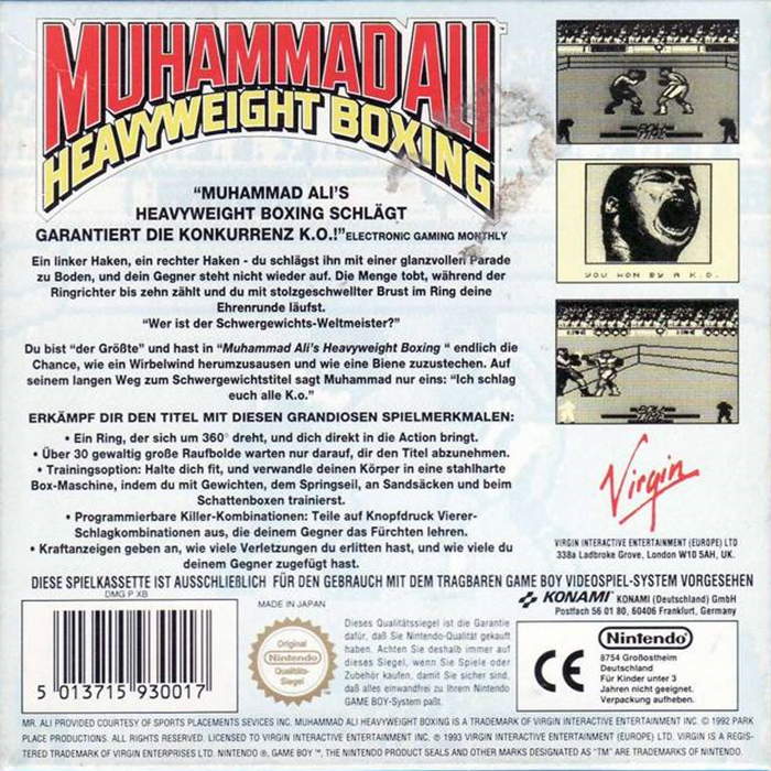 Muhammad Ali Heavyweight Boxing — box-2D-back (DE)