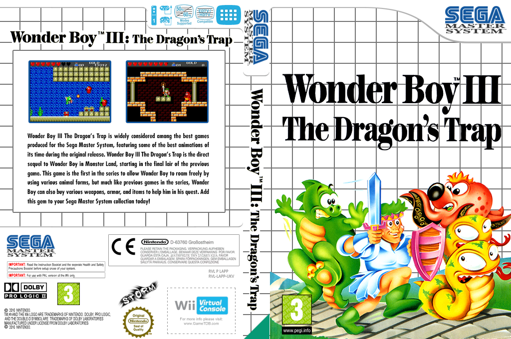 Wonder Boy 3: The Dragon's Trap — box-texture (EU)
