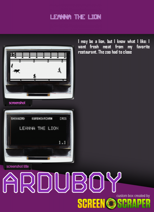 Leanna the Lion — box-2D-back (SS)