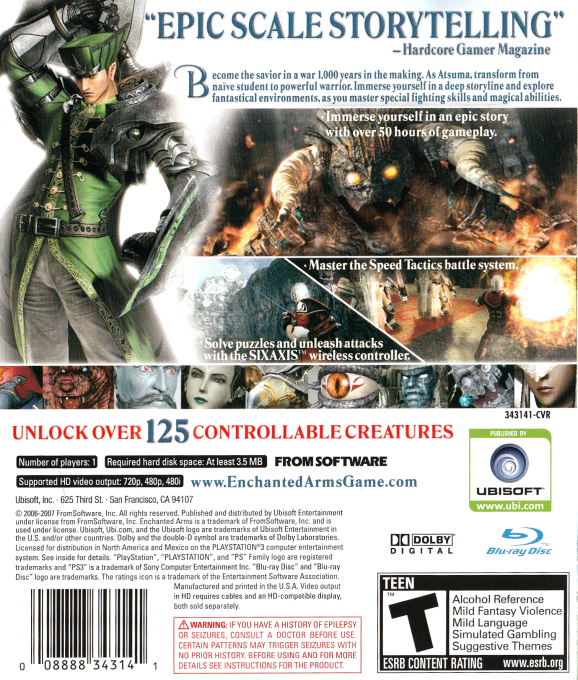 Enchant Arm — box-2D-back (US)
