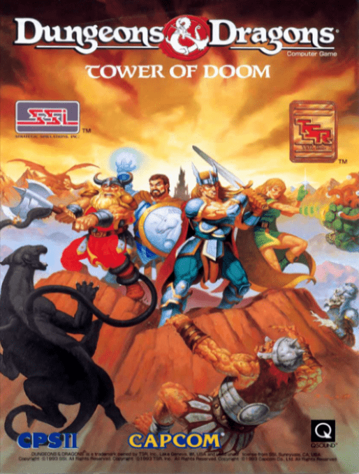 Dungeons & Dragons: Tower of Doom — box-2D (EU)