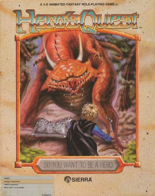 Hero's Quest - So You Want To Be A Hero box art