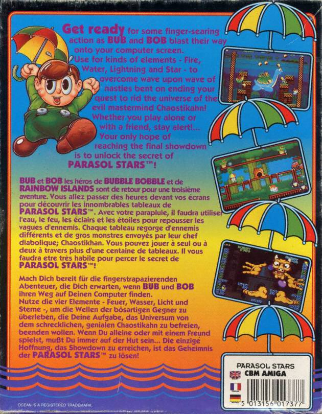 Parasol Stars - Rainbow Islands 2 — box-2D-back (WOR)