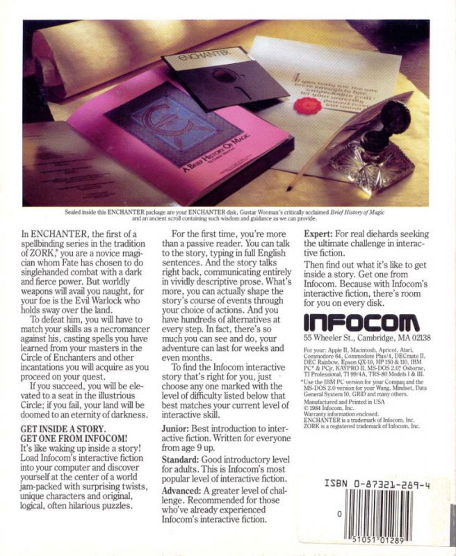 Enchanter — box-2D-back (US)