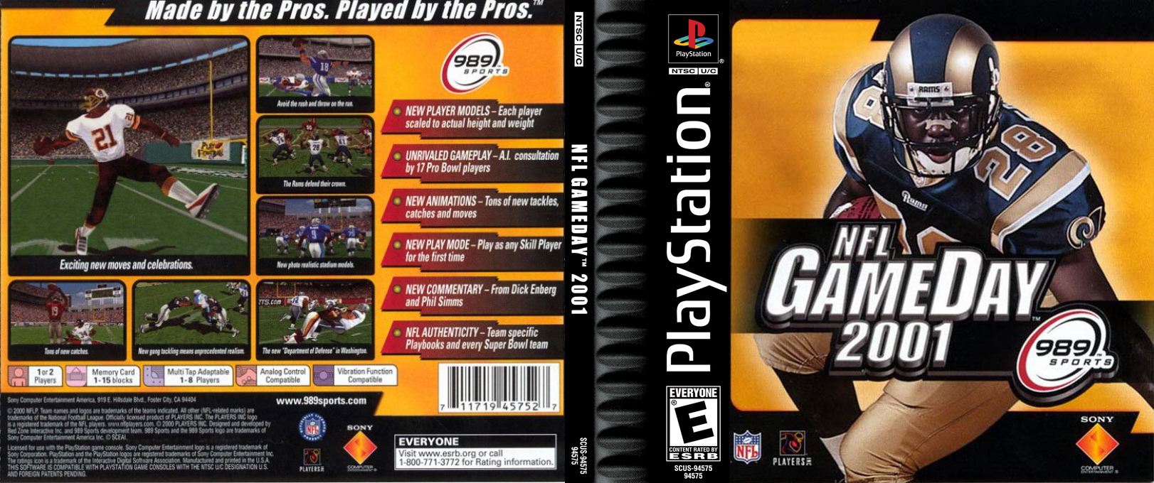 Nfl Gameday 2001 — box-texture (US)