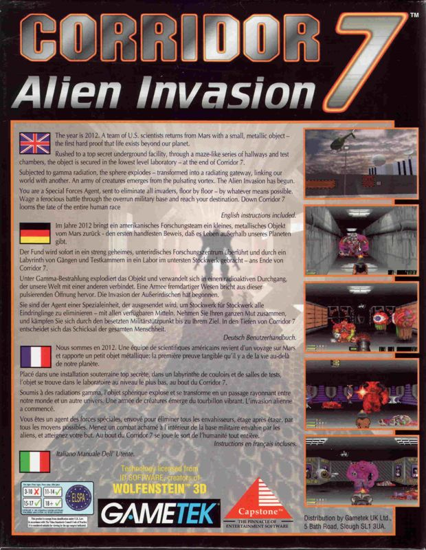 Corridor 7 - Alien Invasion — box-2D-back (EU)