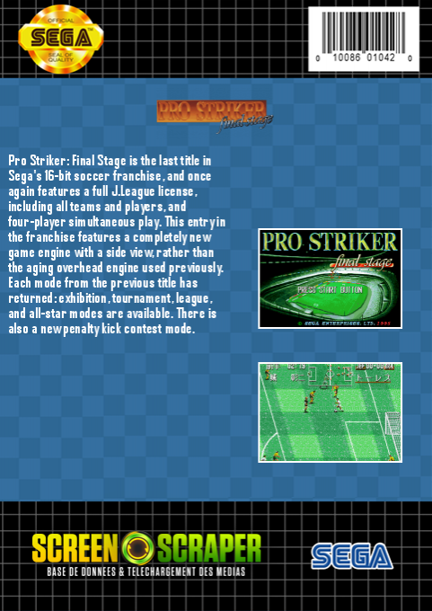 Pro Striker Final Stage — box-2D-back (SS)
