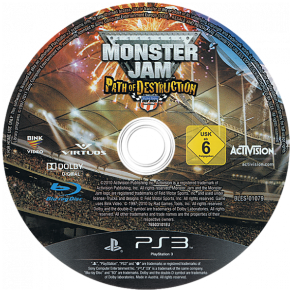 Monster Jam - Path of Destruction — support-2D (EU)