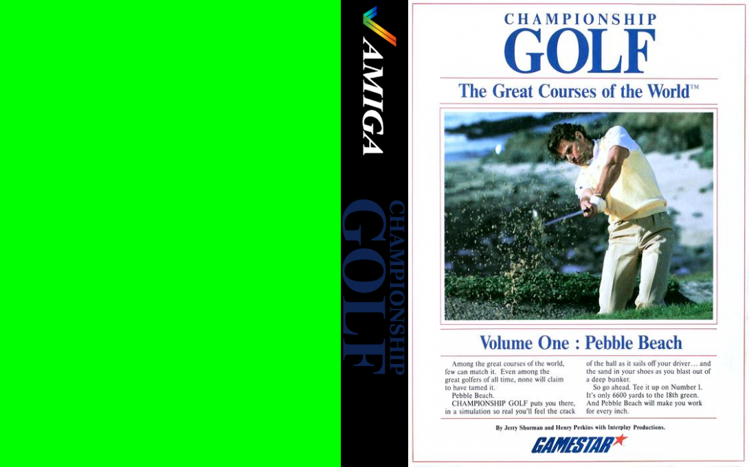Championship Golf - The Great Courses of the World - Volume I - Pebble Beach — box-texture (WOR)