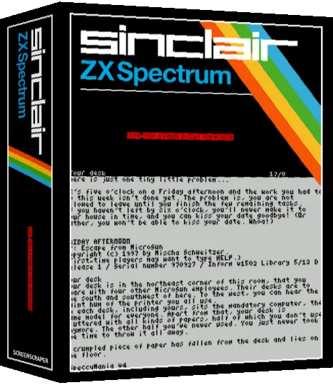 ZxZvm - Friday Afternoon or Escape From MicroSun — box-3D (SS)