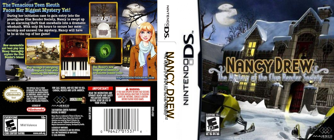 Nancy Drew - The Mystery Of The Clue Bender Society — box-texture (US)