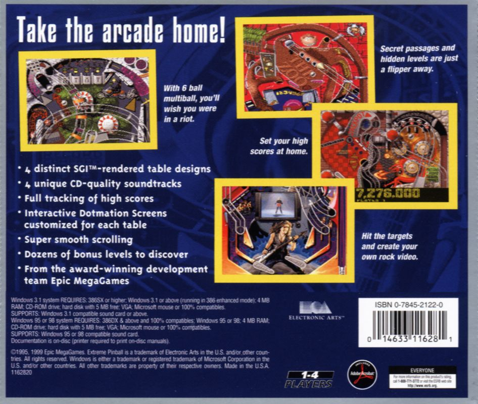 Extreme Pinball — box-2D-back (CUS)
