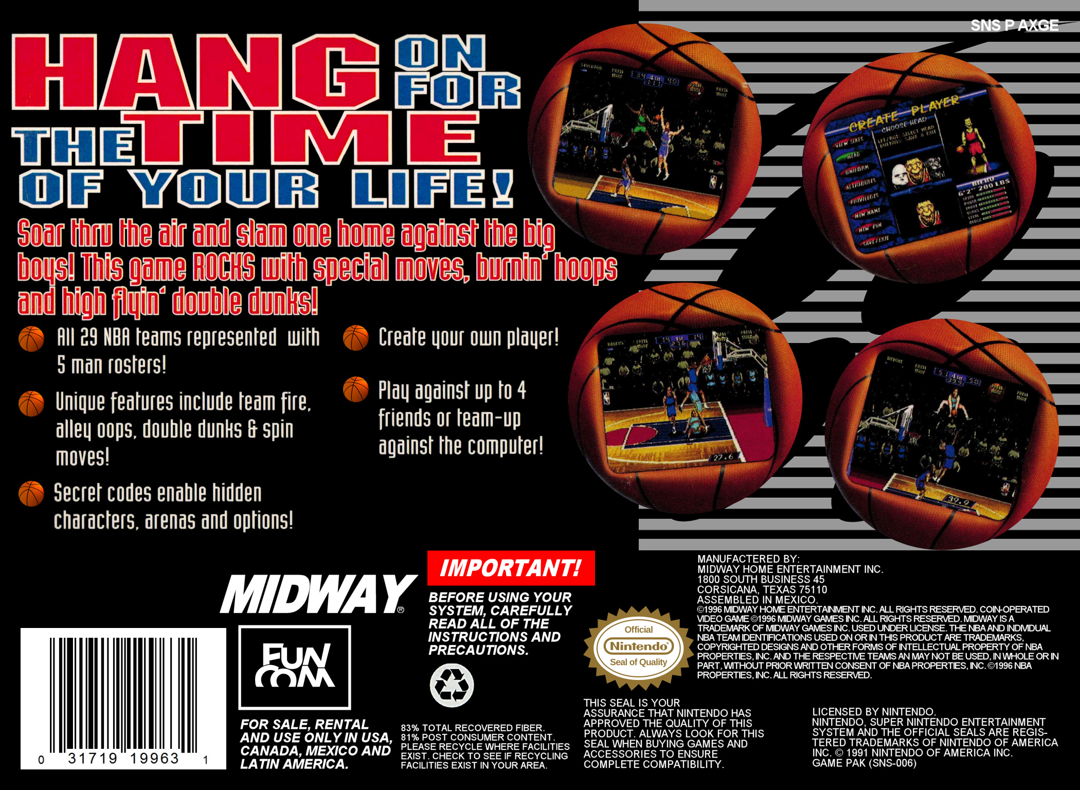 Nba Hangtime — box-2D-back (US)