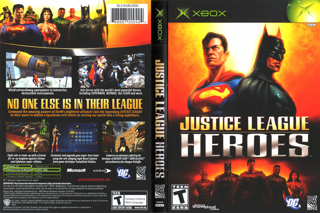 Justice League Heroes — box-texture (US)