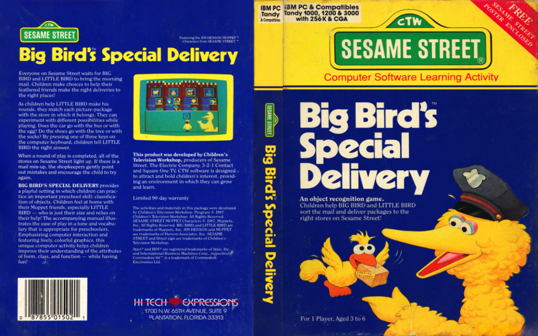 Big Bird's Special Delivery — box-texture (US)