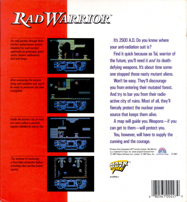 Rad Warrior — box-2D-back (US)