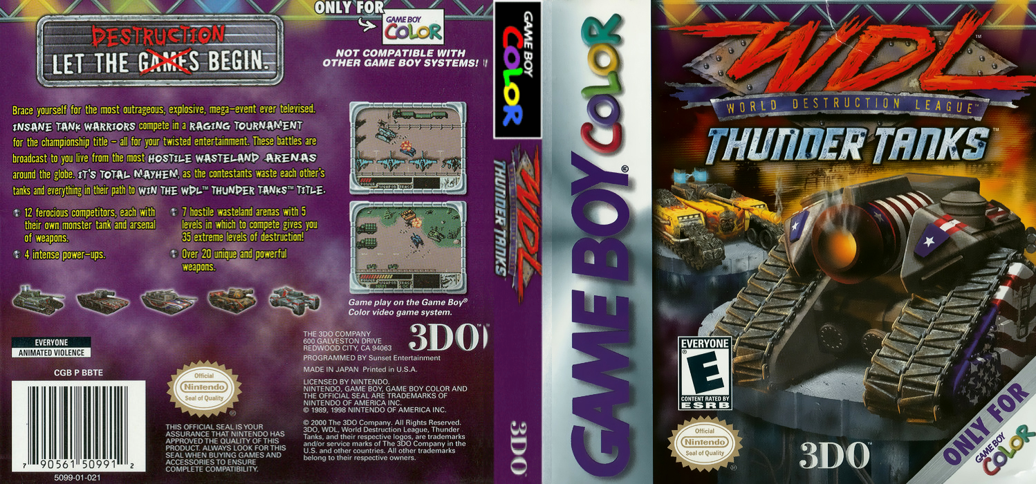 WDL - World Destruction League - Thunder Tanks — box-texture (US)