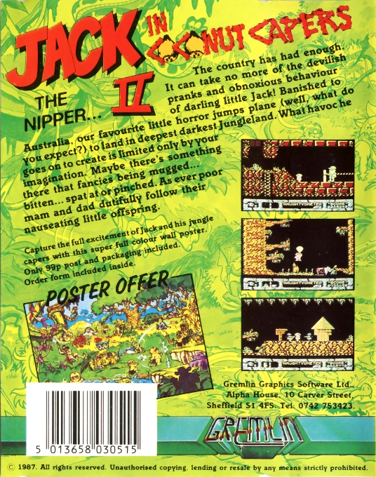 Jack The Nipper 2 - In Coconut Capers — box-2D-back (EU)
