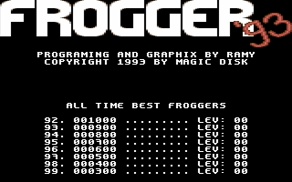 Frogger '93 — sstitle (WOR)