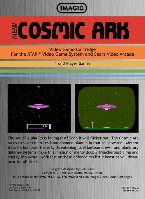 Cosmic Ark — box-2D-back (US)