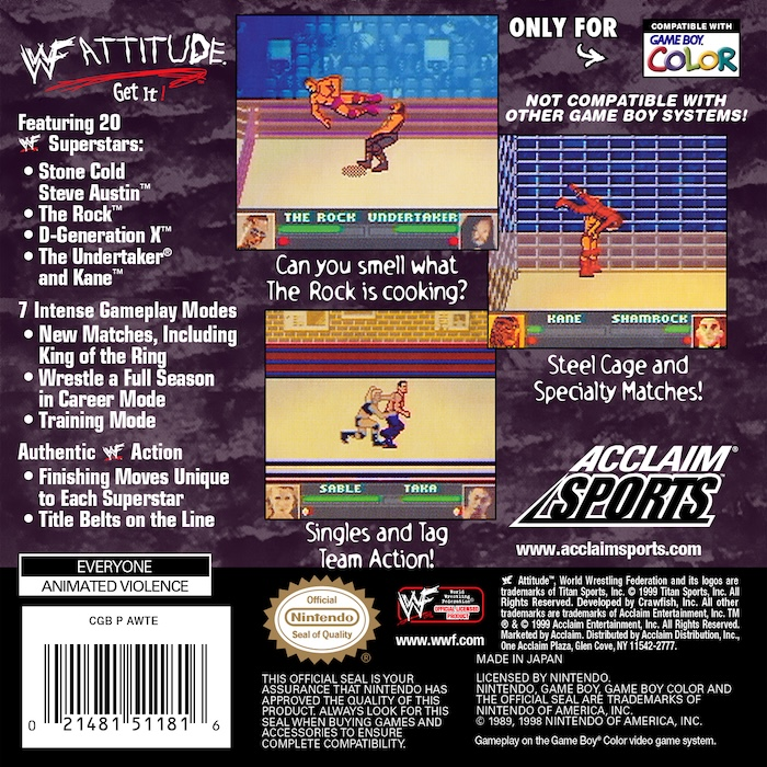 WWF Attitude — box-2D-back (US)