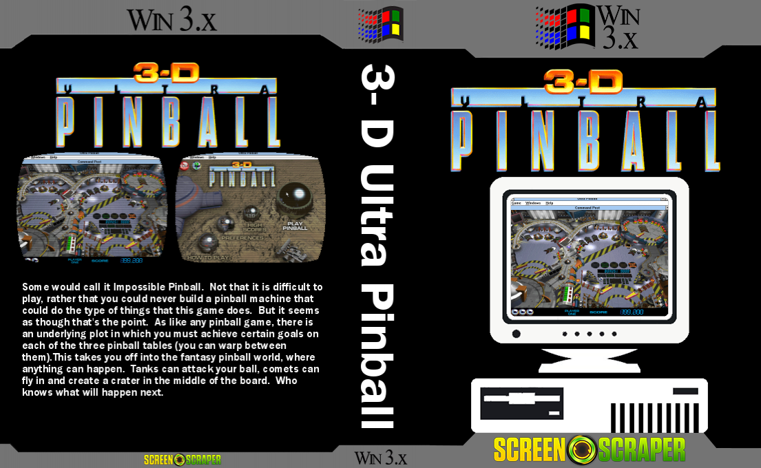 3-D Ultra Pinball — box-texture (SS)