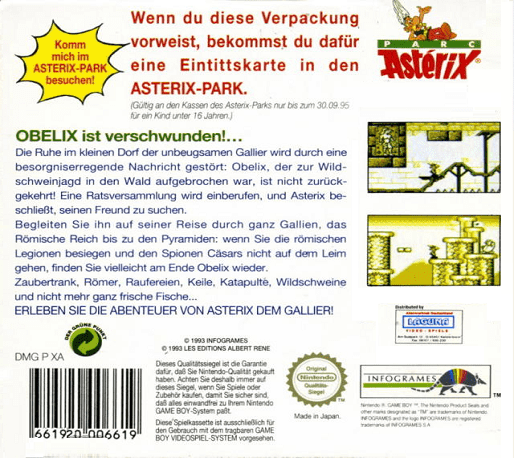 Astérix — box-2D-back (DE)