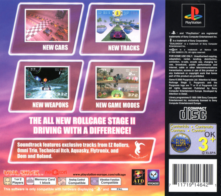Rollcage Stage II — box-2D-back (EU)