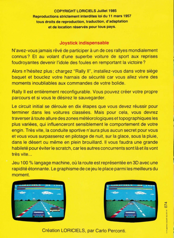 Grand Prix Rally II — box-2D-back (FR)
