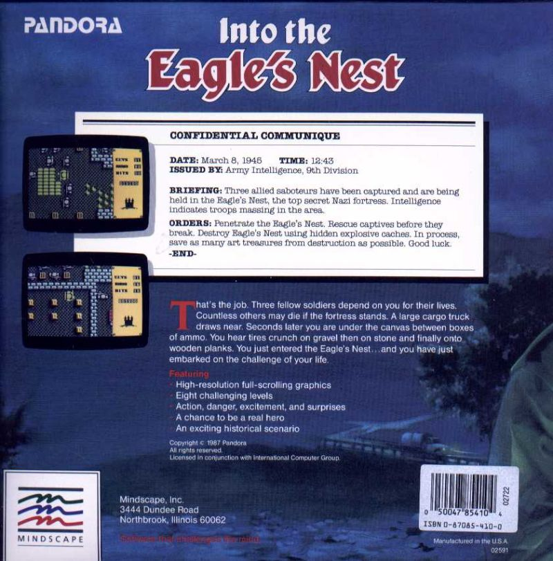 Into The Eagle's Nest — box-2D-back (US)