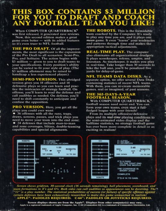 Computer Quarterback — box-2D-back (US)