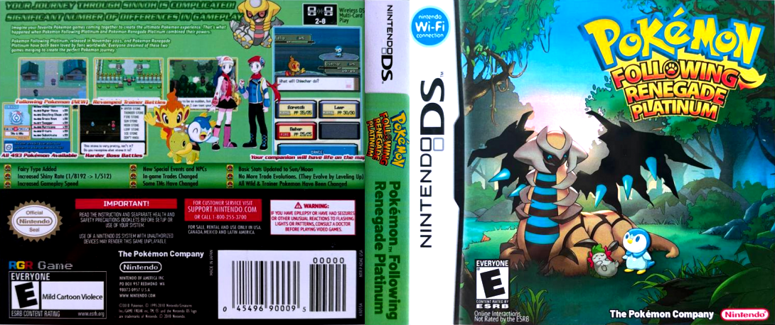 Pokemon Following Renegade Platinum — box-texture (WOR)