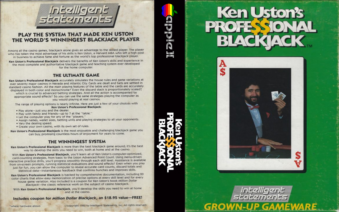 Ken Uston's Professional Blackjack — box-texture (US)
