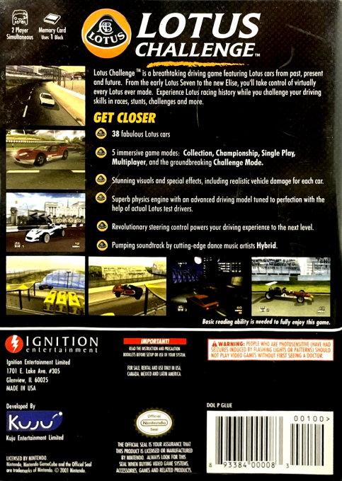 Lotus Challenge — box-2D-back (US)