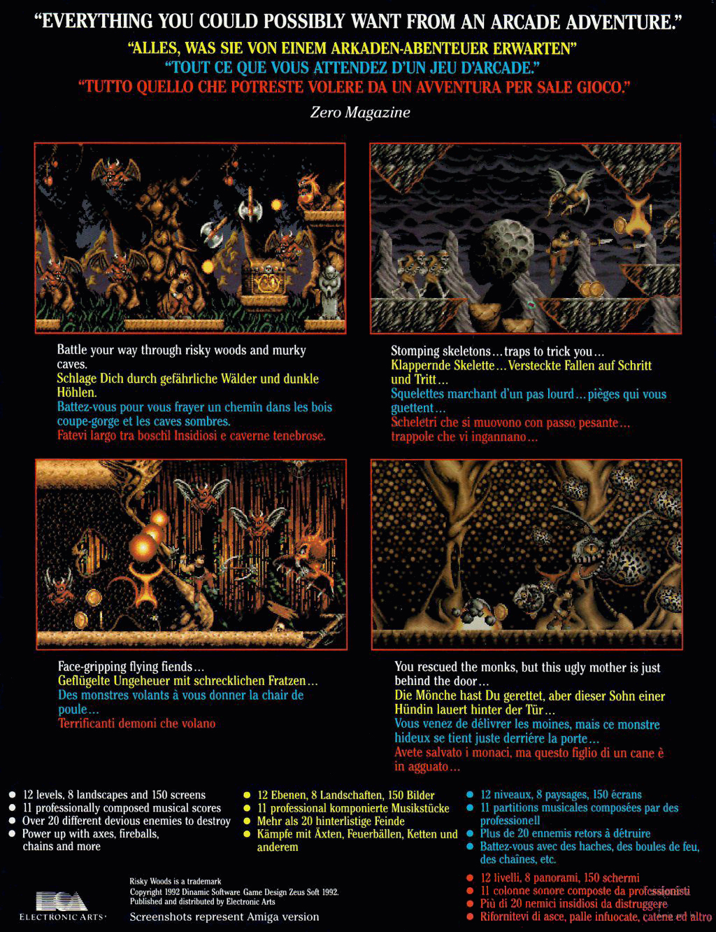 Risky Woods — box-2D-back (WOR)