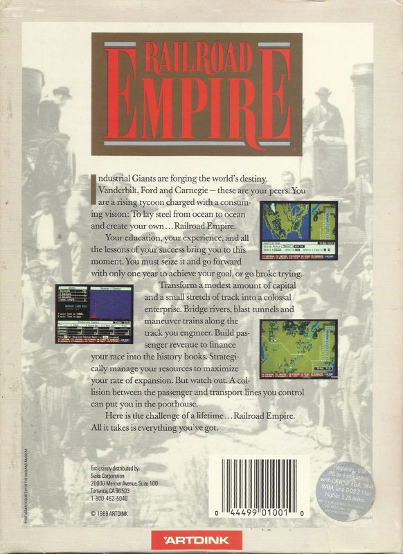 Railroad Empire — box-2D-back (US)