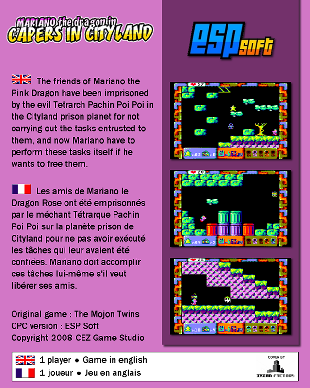 Mariano The Dragon In Capers In Cityland — box-2D-back (EU)