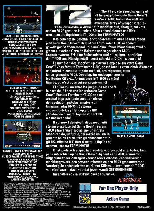 T2 - The Arcade Game — box-2D-back (EU)