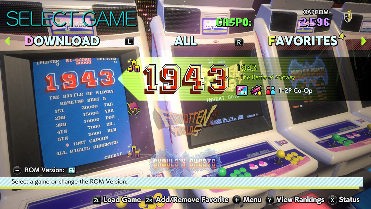 Capcom Arcade Stadium — sstitle (WOR)