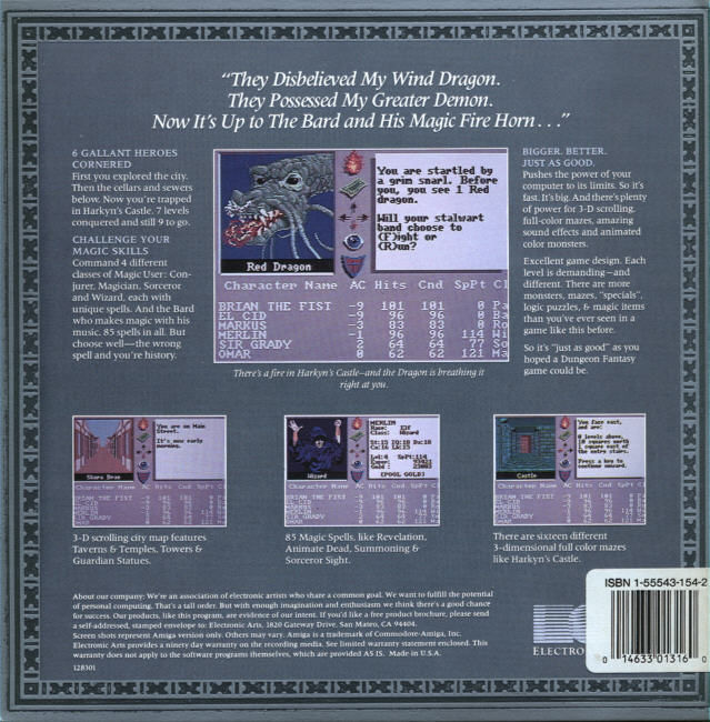 Bard's Tale, The — box-2D-back (US)