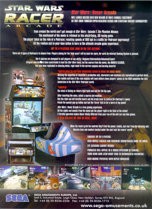 Star Wars Racer Arcade — box-2D-back (EU)