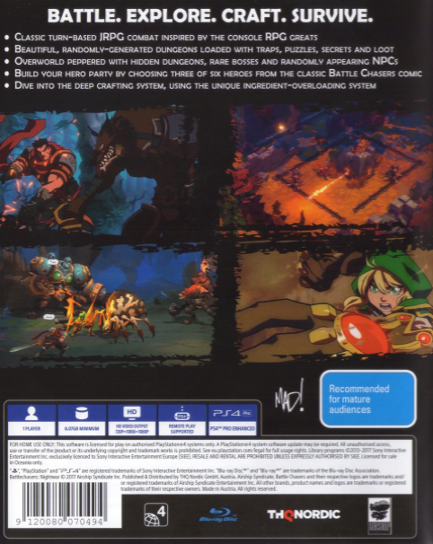 Battle Chasers - Nightwar — box-2D-back (AU)