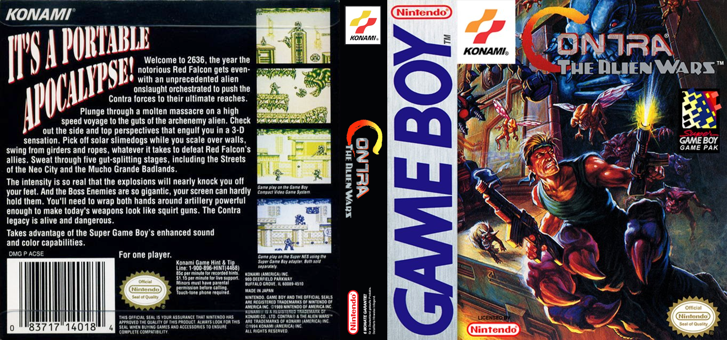 Contra - The Alien Wars — box-texture (US)