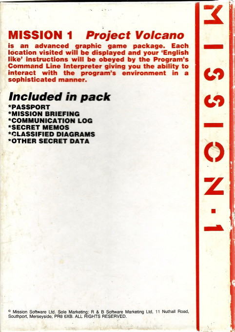 Mission 1 - Project Volcano — box-2D-back (EU)