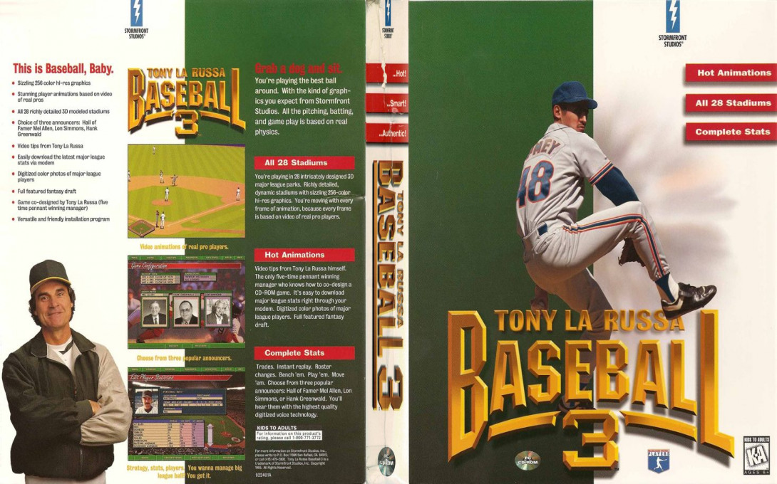 Tony La Russa Baseball 3 — box-texture (US)