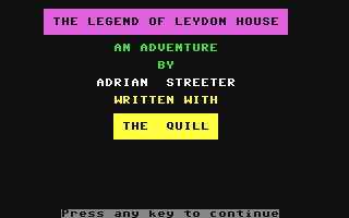 The Legend Of Leydon House — sstitle (EU)