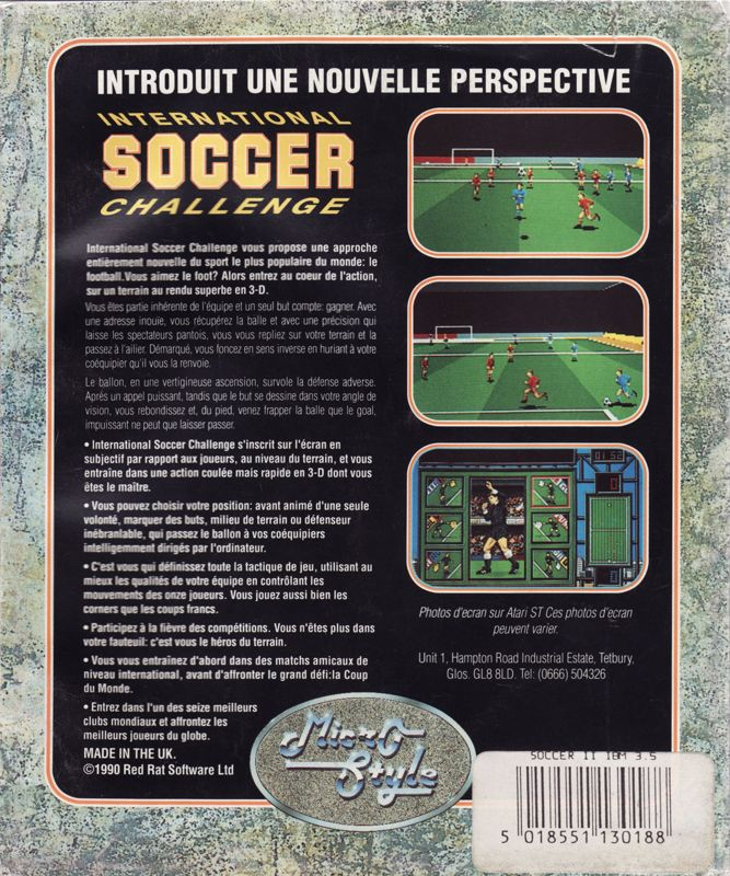 International Soccer Challenge — box-2D-back (FR)