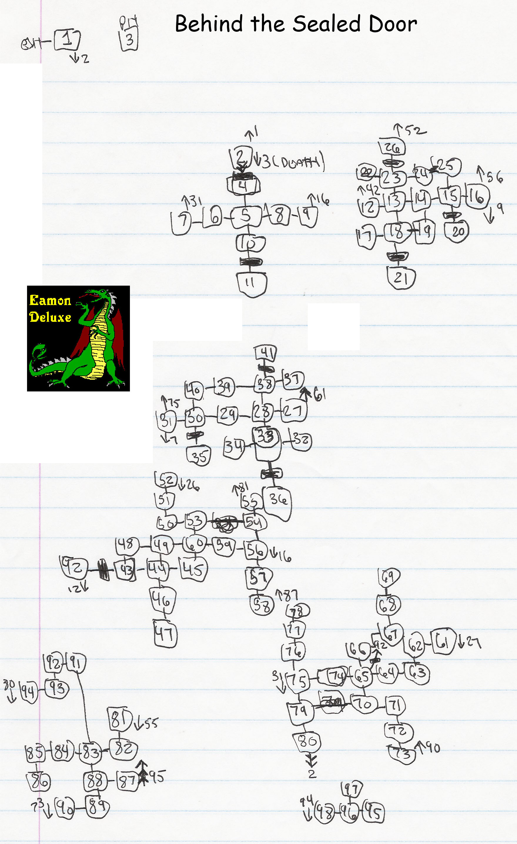 Eamon 050 - Behind the Sealed Door — maps